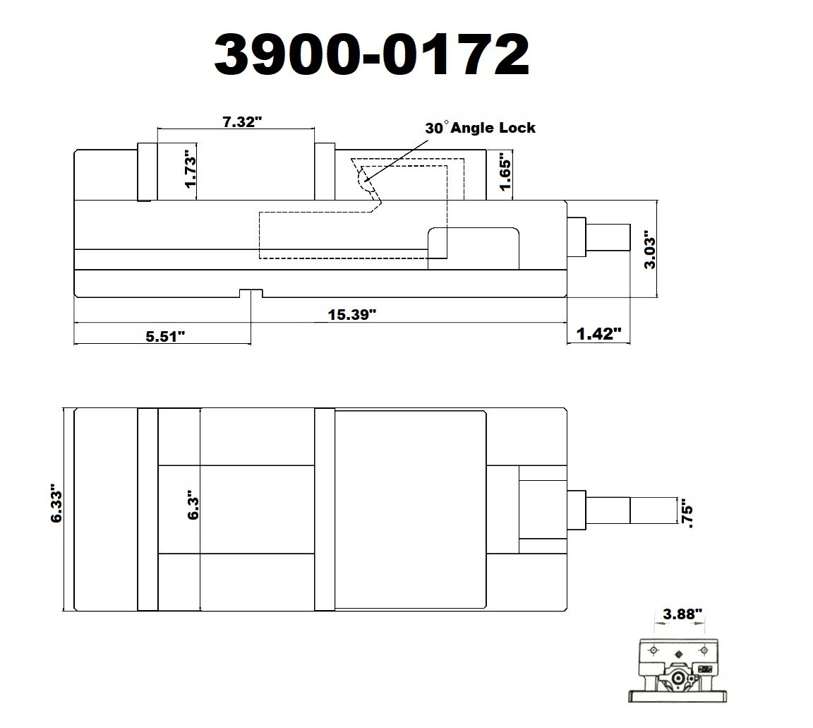 6" SUPER-LOCK VISE FOR NC/CNC MACHINES (3900-0172) - Image 2