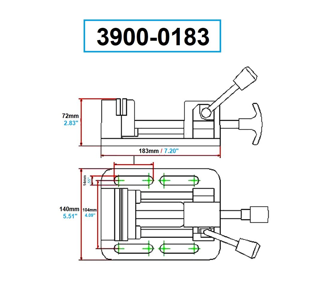 3" PRO-SERIES QUICK SLIDE DRILL PRESS VISE (3900-0183) - Image 2