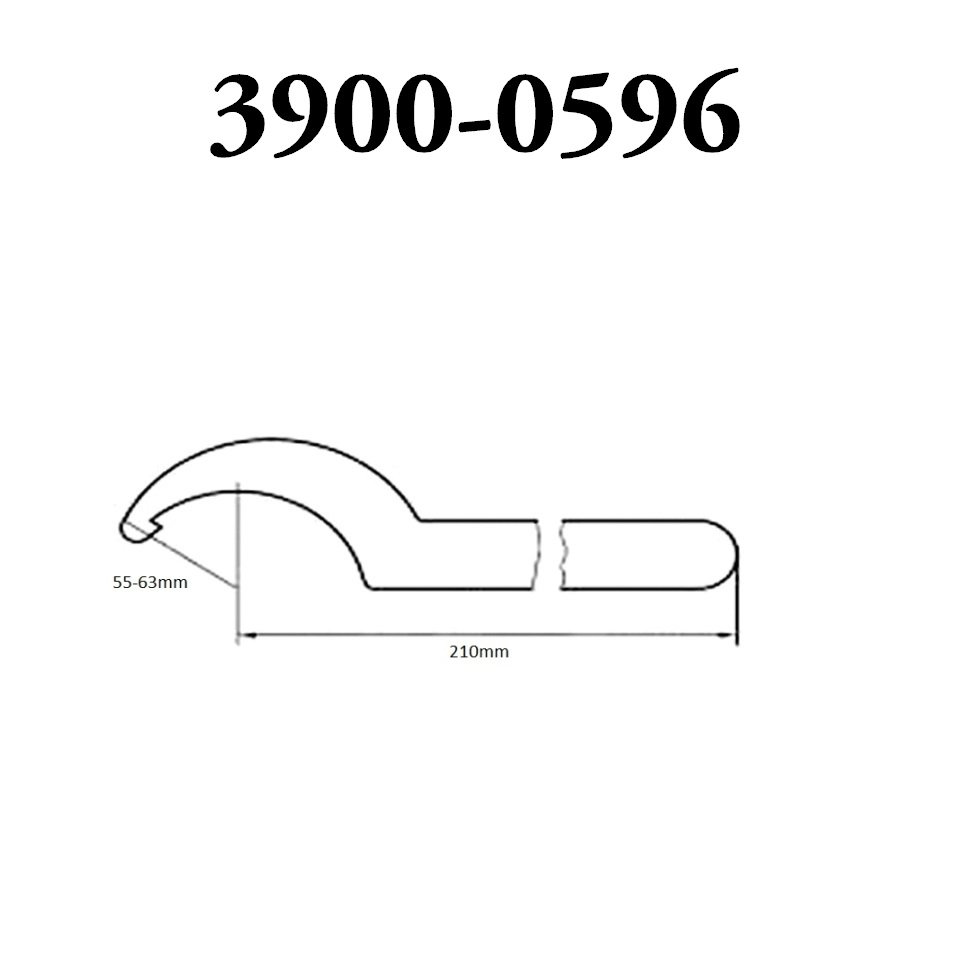 55-63MM ER-40 SPANNER HOOK WRENCH FOR ER CHUCK NUT (3900-0596) - Image 2