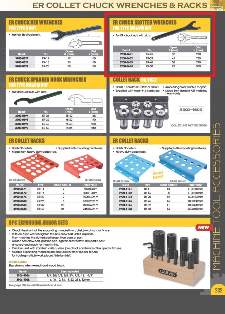 58MM ER-40 SLOTTED WRENCH FOR ER CHUCK NUTS (3900-0603) - Image 3
