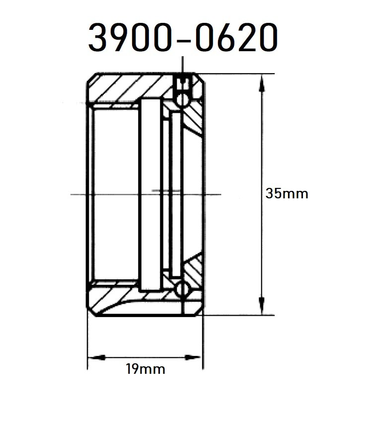 T-TYPE M25 X 1.5 ER-20 COLLET CHUCK NUT (3900-0620) - Image 2