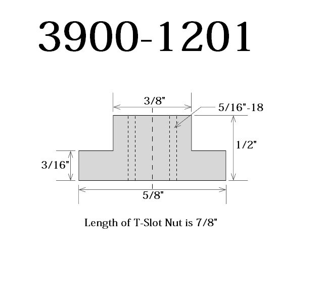 3/8" 5/16-18 T-SLOT NUT (3900-1201) - Image 3