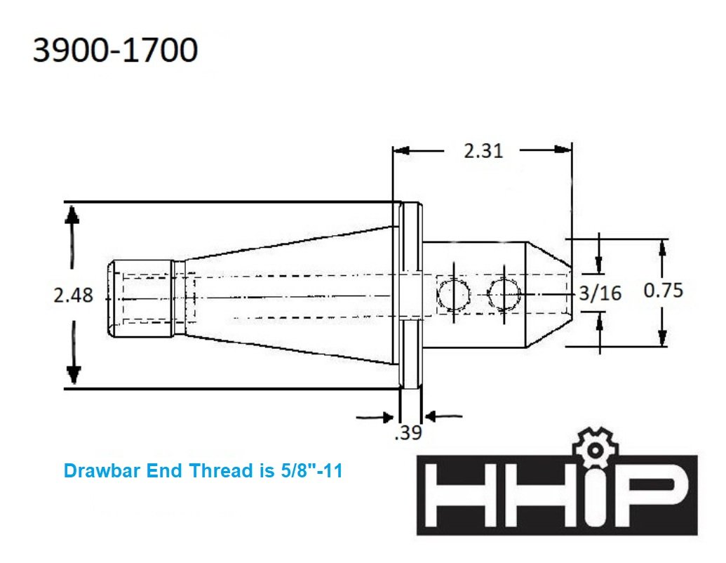 #40 NMTB X 3/16" END MILL HOLDER (3900-1700) - Image 5