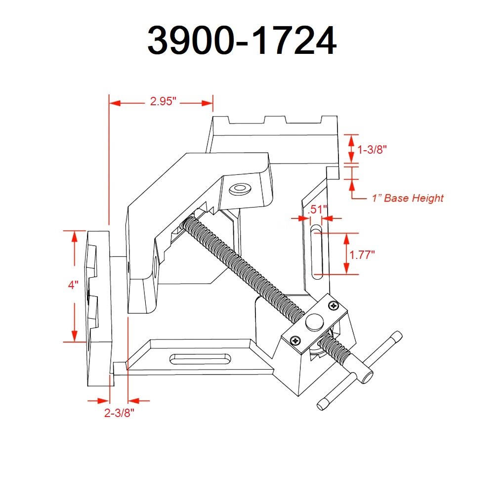 4" WELDER'S ANGLE VISE (3900-1724) - Image 2