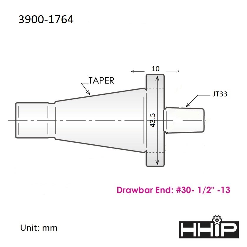 NMTB #30 TAPER TO JACOBS JT33 ARBOR (3900-1764) - Image 3