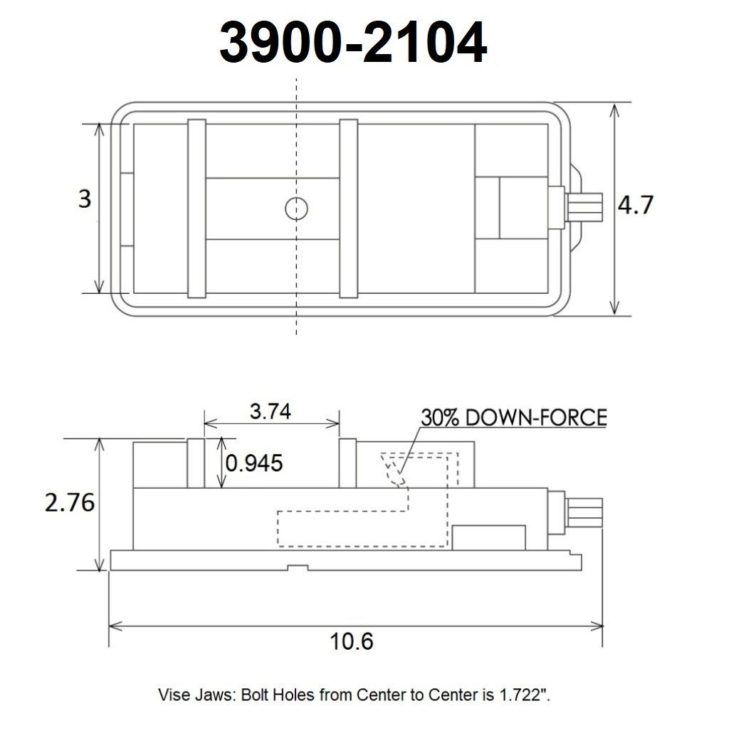 PRO-SERIES ANGLE-TIGHT POSITIVE-LOCK 3" MILLING VISE & SWIVEL BASE (3900-2104) - Image 2