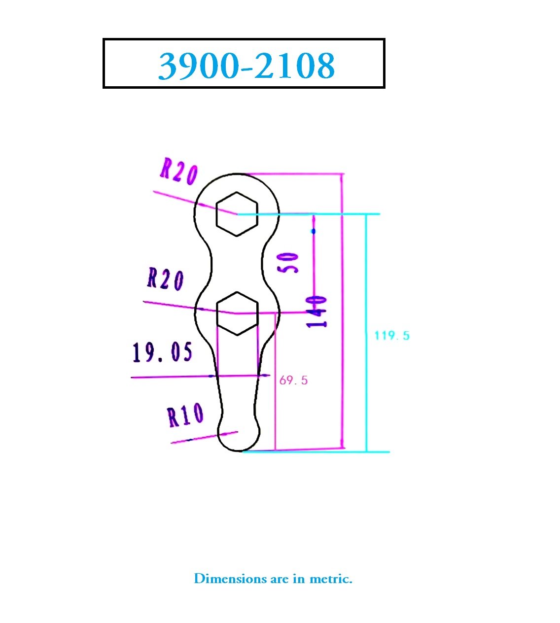 3/4 HEX QUICKIE DOUBLE VISE SPEED HANDLE (3900-2108) - Image 2