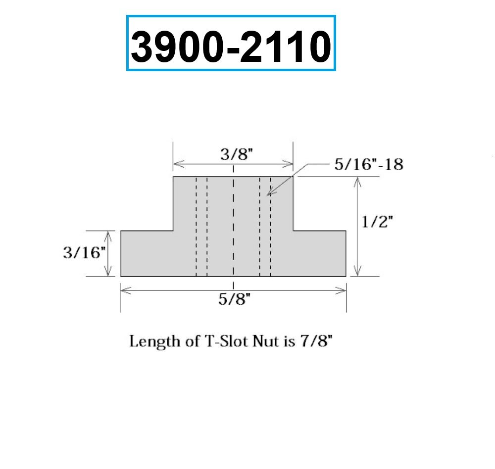 58 PIECE CLAMPING KIT (3/8-T SLOT 5/16-18 STUD) (3900-2110) - Image 9