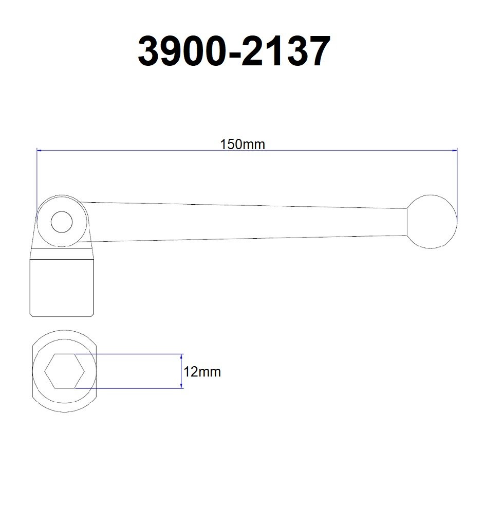 SPARE HANDLE FOR 3" MILLING VISE (3900-2137) - Image 2