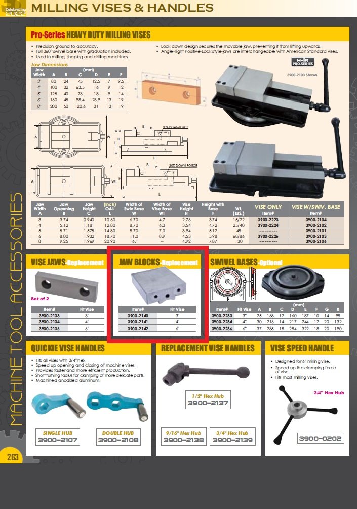 MOVEABLE JAW BLOCK FOR 6" PRO-SERIES VISE (3900-2142) - Image 4