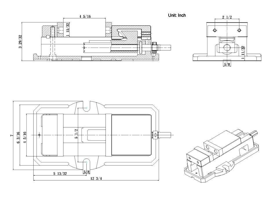 4 INCH ULTRA SERIES ANGLE TIGHT POSITIVE LOCK MILL VISE ON SWIVEL BASE (3900-2204) - Image 2