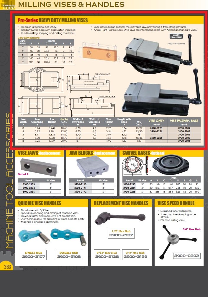 PRO-SERIES ANGLE-TIGHT POSITIVE-LOCK 4" MILLING VISE (3900-2224) - Image 3