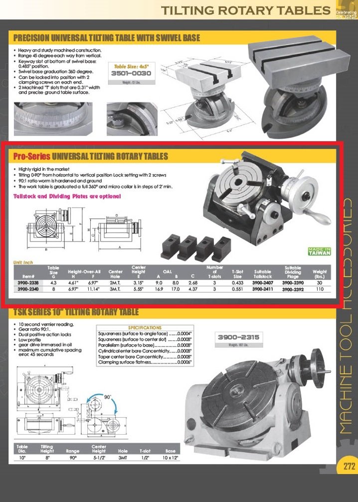 VERTEX PRO-SERIES 8" TILTING ROTARY TABLE (3900-2340) - Image 3