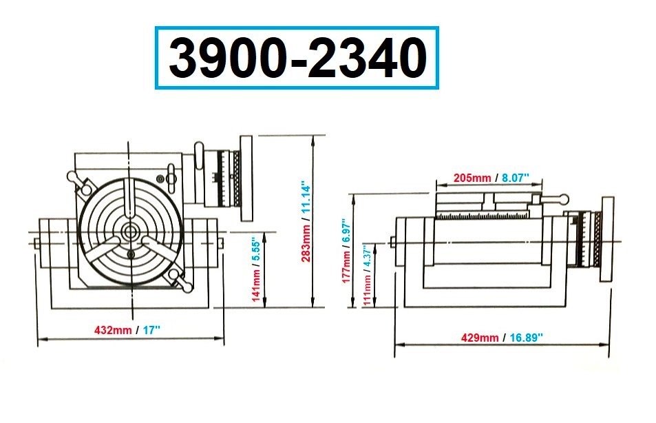 VERTEX PRO-SERIES 8" TILTING ROTARY TABLE (3900-2340) - Image 2