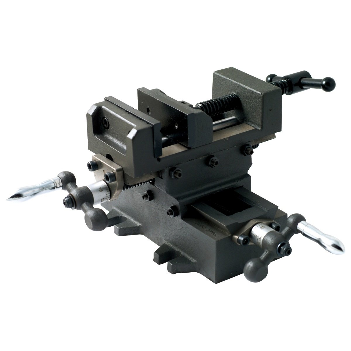 3" HEAVY DUTY CROSS SLIDE VISE WITH METRIC DIAL (3900-2703)