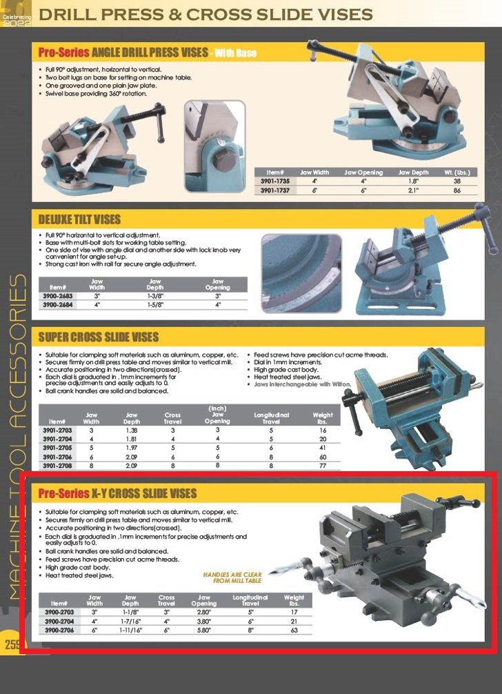4" HEAVY DUTY CROSS SLIDE VISE WITH METRIC DIAL (3900-2704) - Image 9