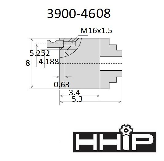 8" D1-6 3-JAW CAMLOCK LATHE CHUCK (3900-4608) - Image 3