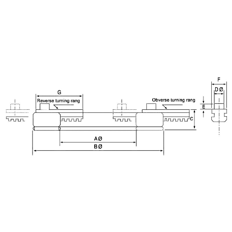 TAIKI 8" JAW BORING FIXTURE (3900-4668) - Image 2