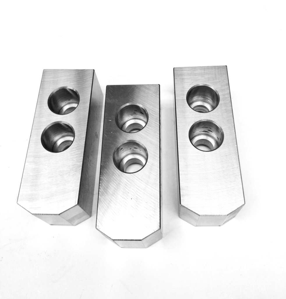 TAIKI 8" 1.5MM X 60 DEGREE 3 PIECE STEEL SOFT JAW SET (3900-4688) - Image 3