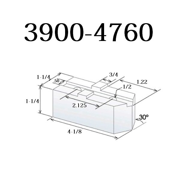 TAIKI 10" TONGUE & GROOVE STEEL SOFT JAW 3 PIECE SET (3900-4760) - Image 2