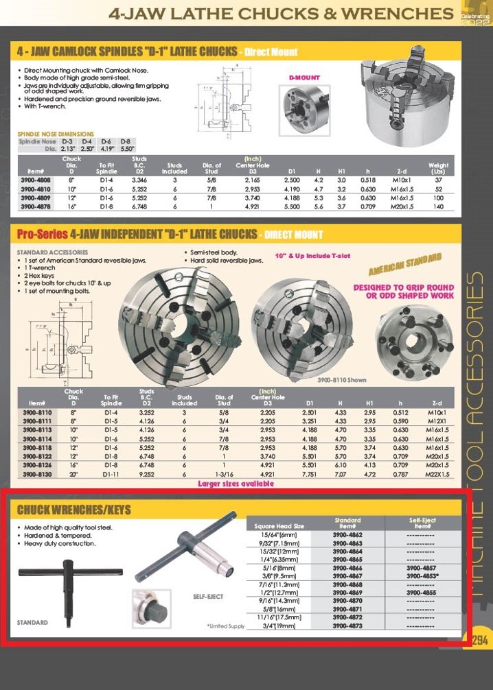 15/64" (6MM) SQUARE STANDARD CHUCK T-WRENCH (3900-4862) - Image 4