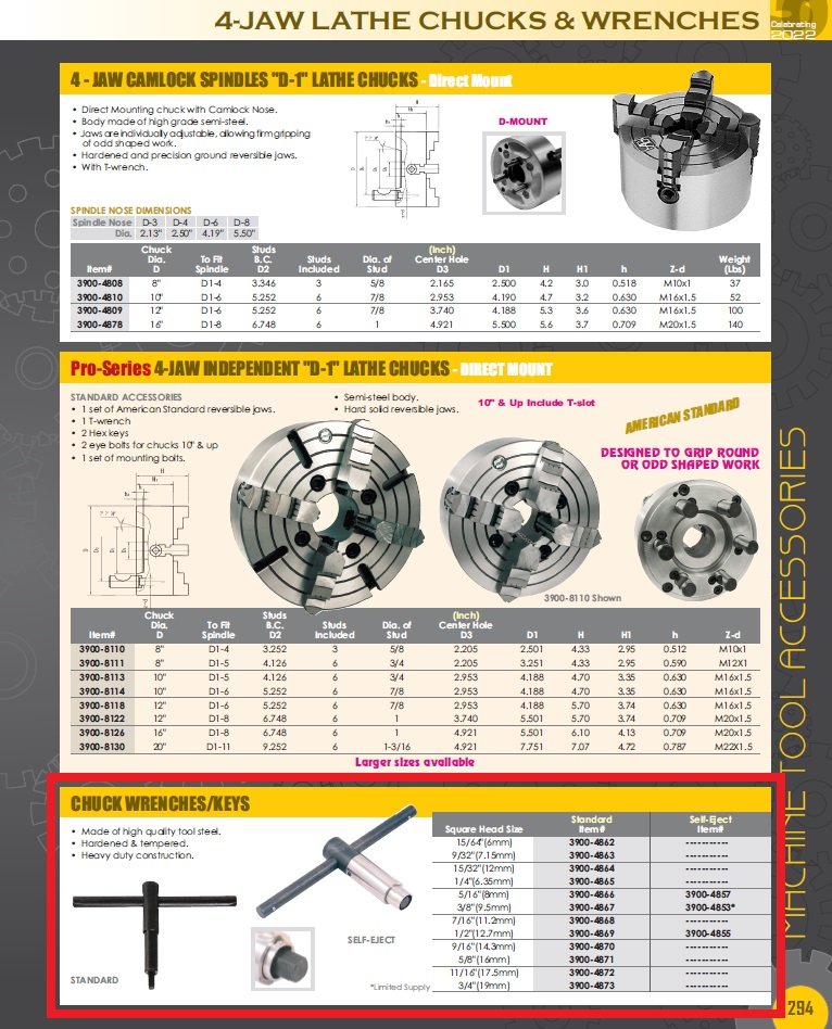 STANDARD CHUCK T-WRENCH (SQUARE:3/8 INCH) (3900-4867) - Image 4