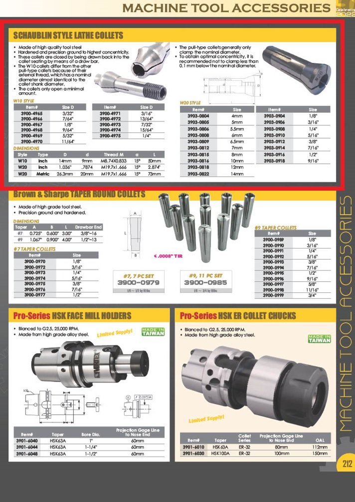 10MM SCHAUBLIN STYLE W20 LATHE COLLET (3903-0816) - Image 5