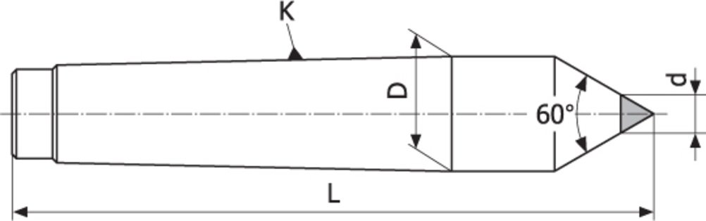 MT3 CARBIDE TIPPED SINGLE POINT DEAD CENTER (3900-5058) - Image 2