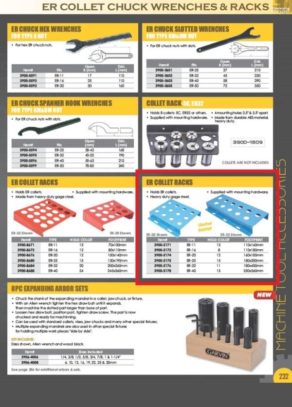 12 PIECE ER-20 COLLET RACK (3900-5174)