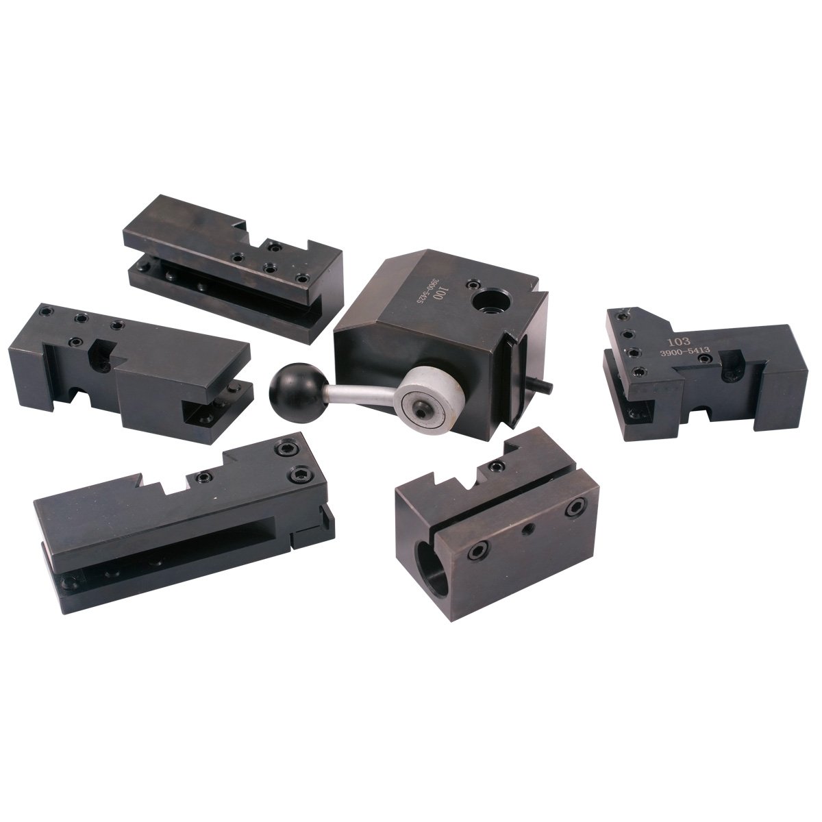 6 PIECE KDK STYLE-100 QUICK CHANGE TOOL POST & HOLDER SET (3900-5425)