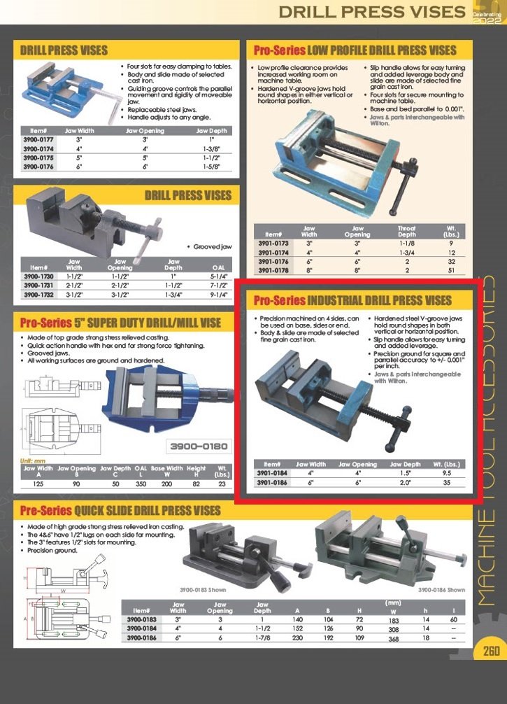 PRO-SERIES INDUSTRIAL 6" DRILL PRESS VISE (3901-0186) - Image 2