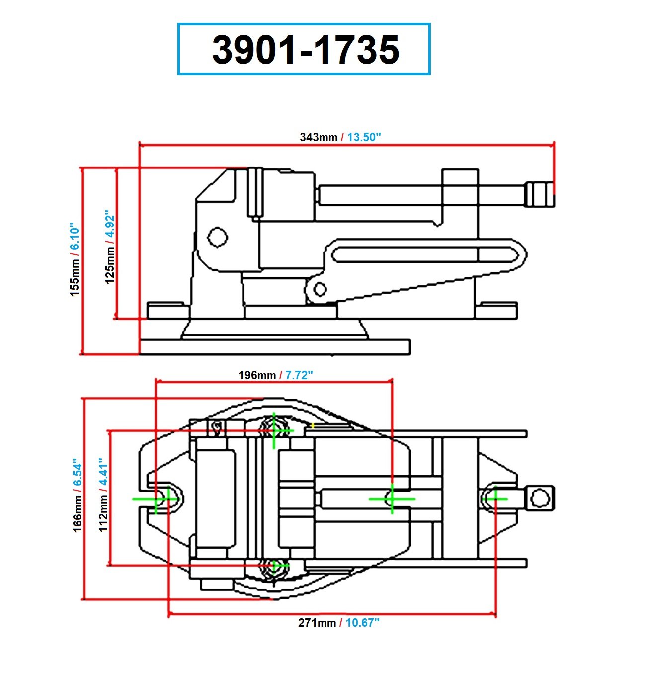 4" ANGLE DRILL PRESS VISE WITH SWIVEL BASE (3901-1735) - Image 4