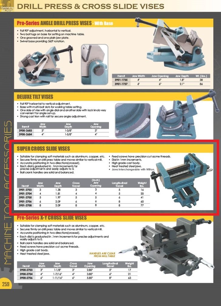 5" SUPER CROSS SLIDE VISE (3901-2705) - Image 2