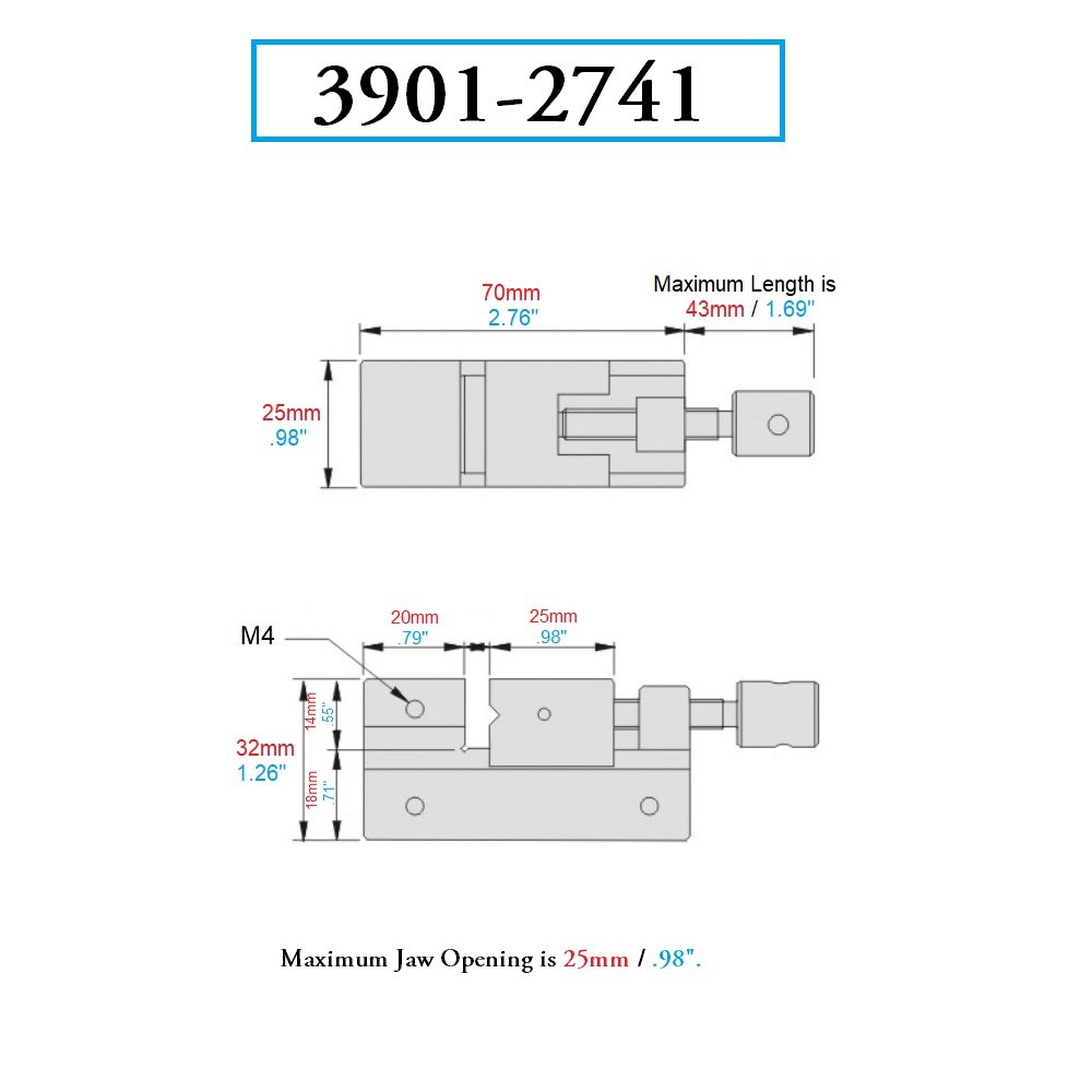 PRO-SERIES 25MM EDM STAINLESS STEEL VISE WITH HANDLE (3901-2741) - Image 2