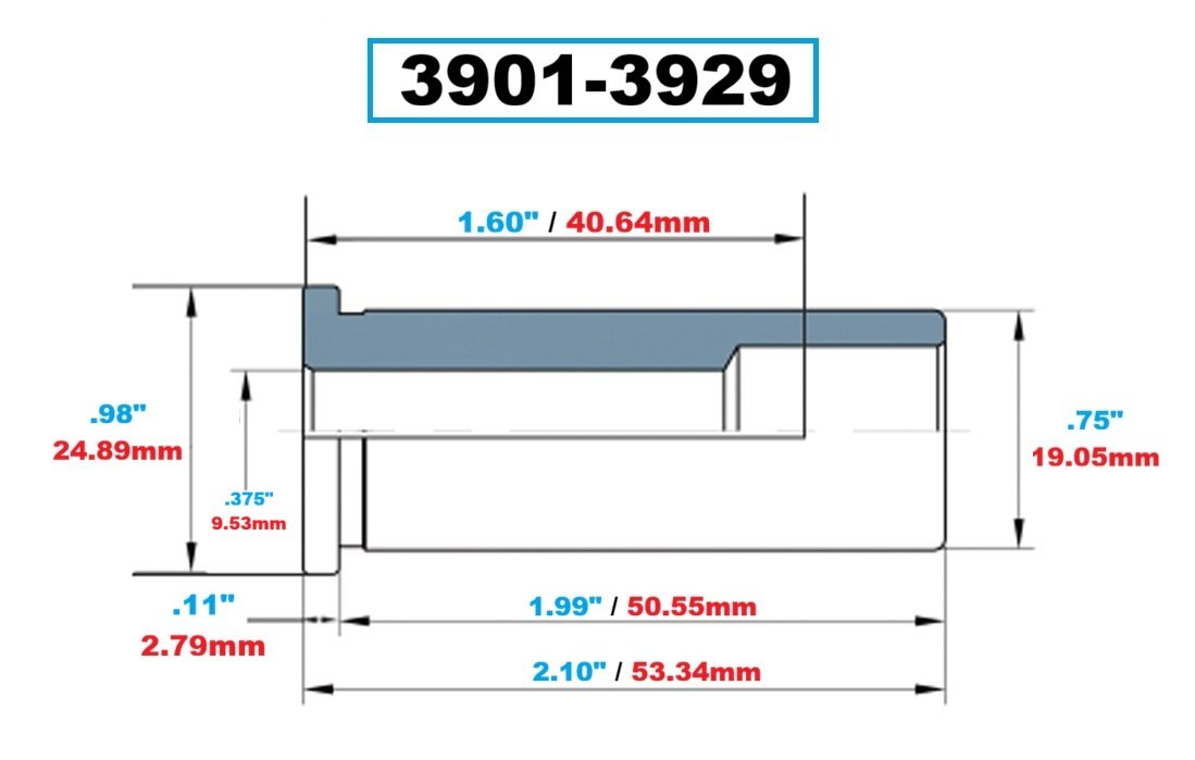 HHIP 3/4 O.D. X 3/8 I.D. HYDRAULIC CHUCK REDUCTION SLEEVE (3901-3929) - Image 4