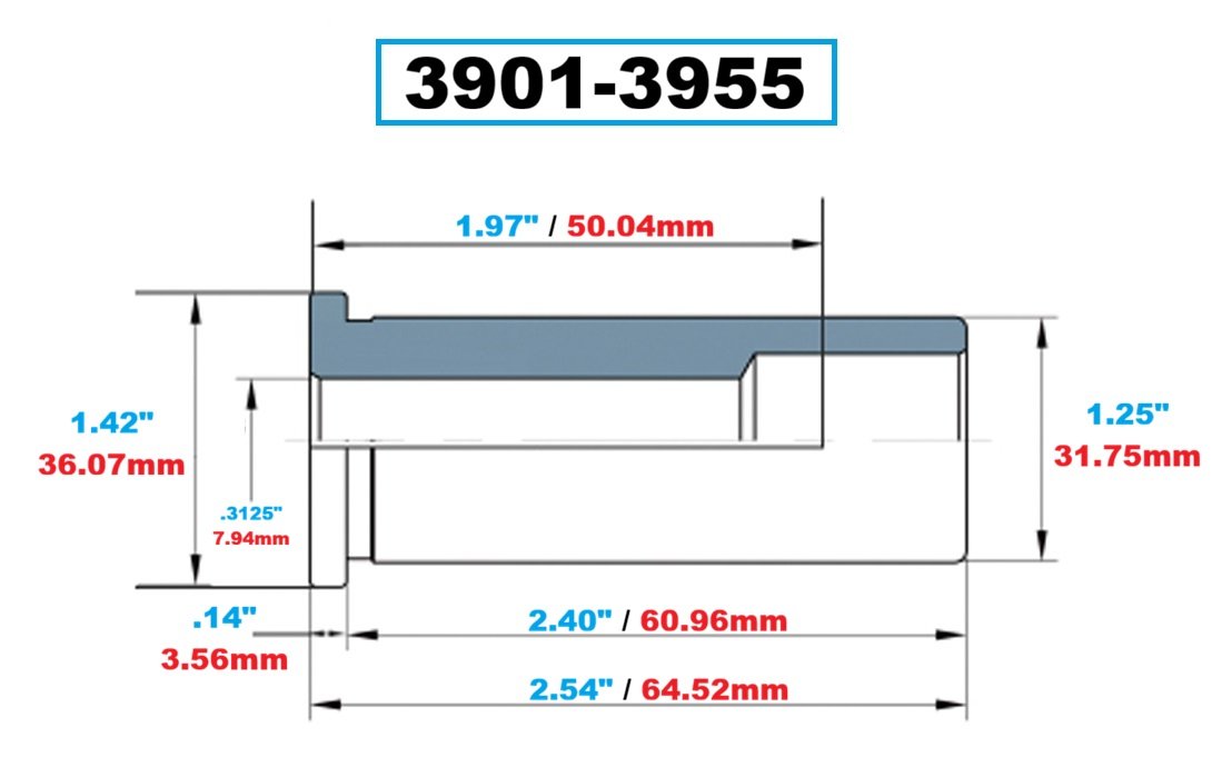 HHIP 1-1/4 O.D. X 5/16 I.D. HYDRAULIC CHUCK REDUCTION SLEEVE (3901-3957) - Image 4