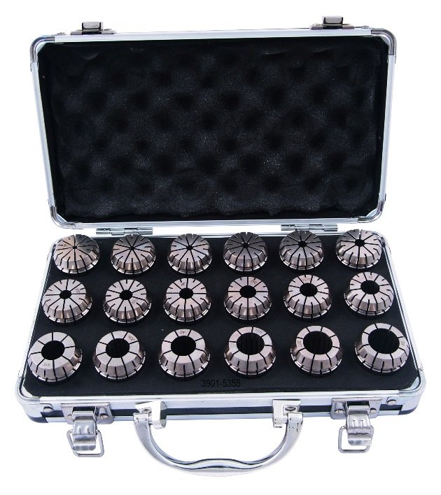PRO-SERIES HIGH ACCURACY 18 PIECE 1/8-3/4" ER-32 SPRING COLLET SET (3901-5355)