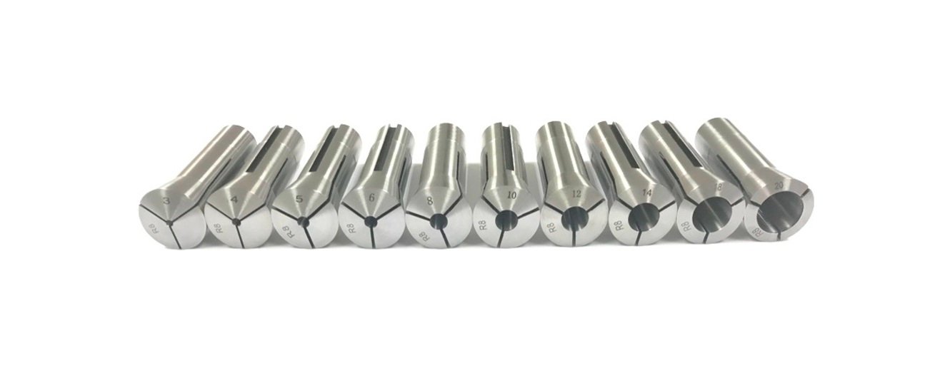 10 PIECE R8 3-20MM ROUND COLLET SET (3903-0006) - Image 2