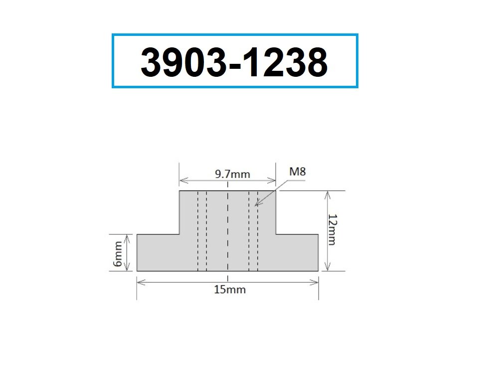 9.7MM M8 X 1.25 T-SLOT NUT (3903-1238) - Image 3