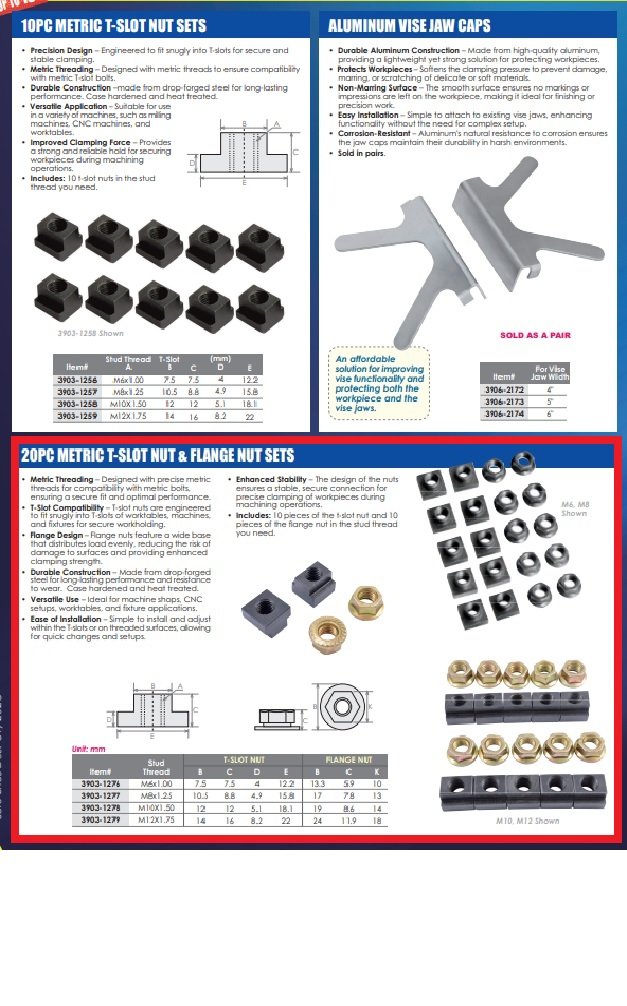 HHIP M12 X 1.75 20 PIECE T-NUT & FLANGE NUT SET (3903-1279) - Image 4