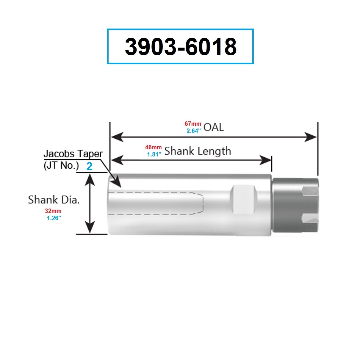 ER-25 COLLET & DRILL CHUCK WITH JT2 SLEEVE (3903-6018) - Image 5