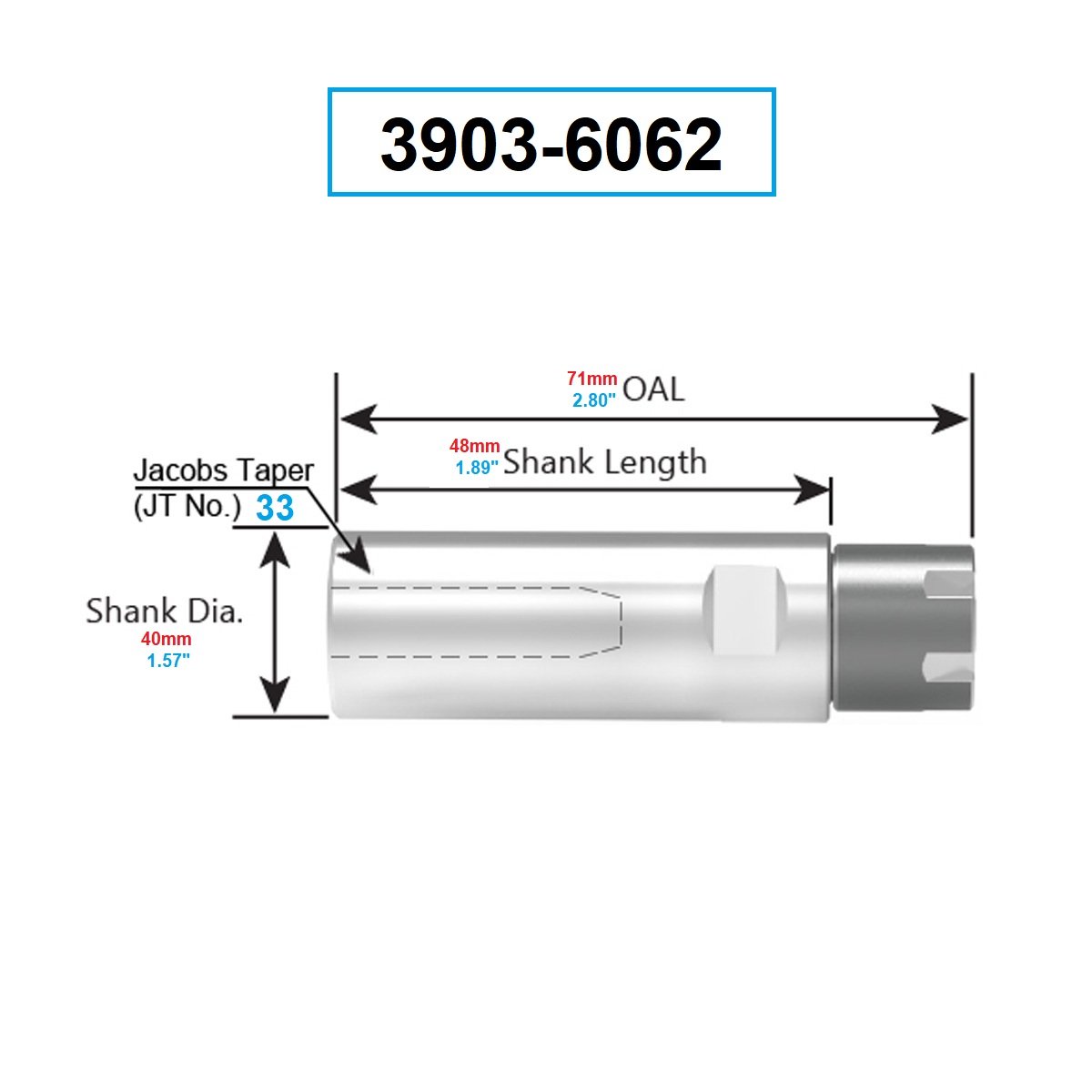 ER-32 COLLET & DRILL CHUCK WITH JT33 SLEEVE (3903-6062) - Image 5