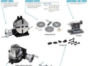 6" ROTARY TABLE TAILSTOCK DIVIDING PLATES LATHE CHUCK & CLAMPING KIT (3906-2316)