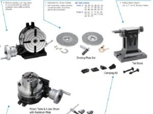 3906-2318 8" ROTARY TABLE TAILSTOCK DIVIDING PLATES LATHE CHUCK & CLAMPING KIT