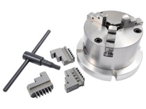 HHIP 4" 3-JAW SELF-CENTERING LATHE CHUCK WITH 6" BACK PLATE (3906-2418)