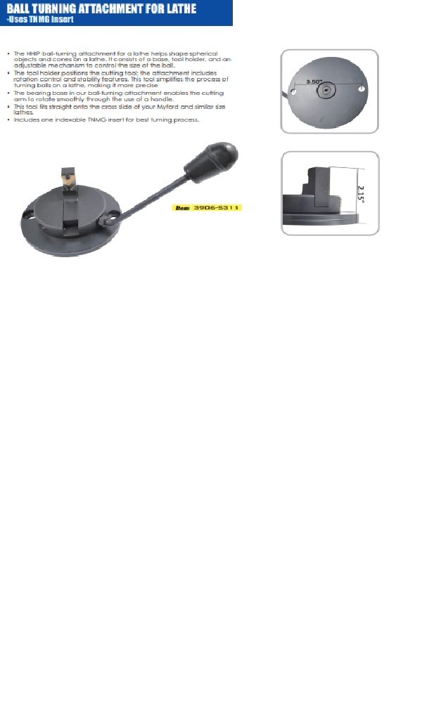BALL TURNING ATTACHMENT WITH TNMG INSERT (3906-5311) - Image 9