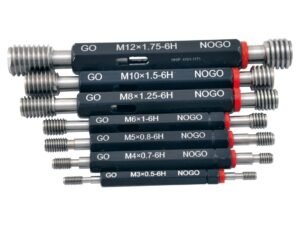 7 PIECE H6 METRIC GO-NOGO THREAD PLUG GAGE SET WITH HANDLE (4101-1171)