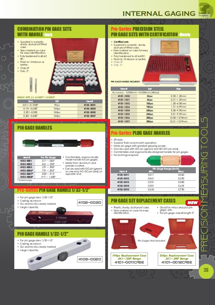 .251-.500" PIN GAGE HANDLE (4102-0003) - Image 5