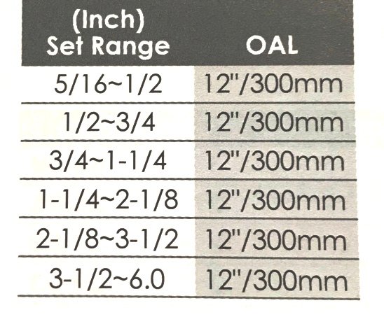DASQUA 6 PIECE (5/16 TO 6 INCH) 12 INCH TELESCOPING GAGE SET*can also use 5911-0001* (4209-0266) - Image 2