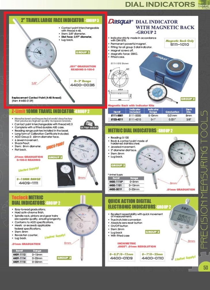 0-2" LARGE FACE TRAVEL INDICATOR (4400-0036) - Image 2